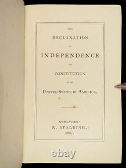 1864 US Constitution Civil War No 13th Amendment Declaration of Independence