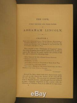 1865 1ed Life of Abraham Lincoln Civil War American President Speeches Slavery