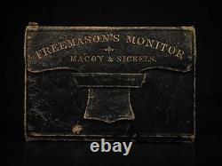 1865 Freemason Monitor Masonic Manual Rites Ceremonies Civil War America Macoy