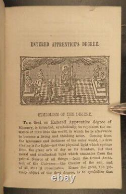 1865 Freemason Monitor Masonic Manual Rites Ceremonies Civil War America Macoy