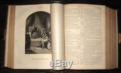 1865 HOLY BIBLE Victorian CIVIL WAR ERA Family FINE BINDING A. P. Rose GENEVA NY