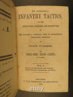 1865 Infantry Tactics Civil War General Silas Casey Brigade Illustrated 3v RARE