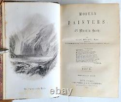 1865 MODERN PAINTERS 5 volumes set antique printed in New York Civil War era
