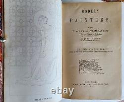 1865 MODERN PAINTERS 5 volumes set antique printed in New York Civil War era