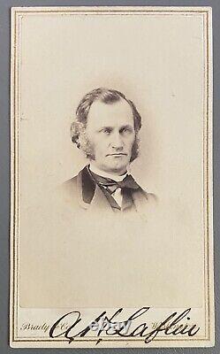 1865 Mathew Brady Signed Addison Laflin US Civil War NY Republican Politics Cdv