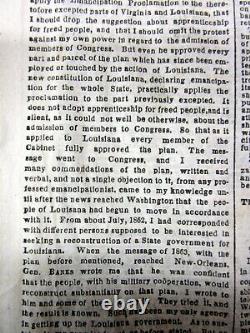 1865 NY Times Civil War newspaper PRESIDENT LINCOLN last speech RECONSTRUCTION