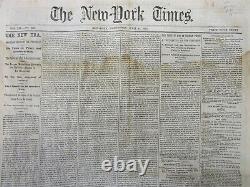 1865 NY Times Civil War newspaper PRESIDENT LINCOLN last speech RECONSTRUCTION