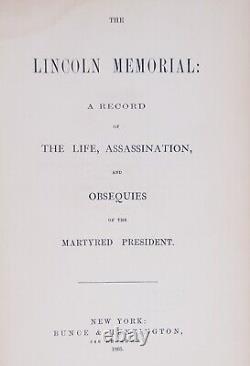 1865 PRESIDENT LINCOLN ASSASSINATION Abraham TRUMP MEMORIAL Civil War SLAVERY