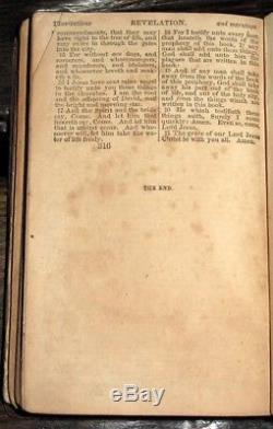 1865 Pocket HOLY BIBLE Civil War SOLDIER Antique NEW TESTAMENT Kerr NEW YORK NY