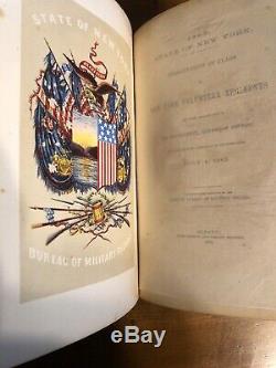 1865 Presentation Of Flags Of New York Volunteer Regiments Civil War As Is