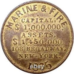 (1865) Rare New York NY-630-AWa-1kpb (R-8) Metropolitan Ins Co Civil War Token