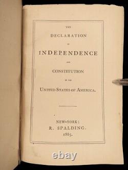 1865 Slavery 13th Amendment Declaration of Independence US Constitution