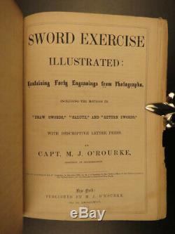 1865 Sword Exercises Illustrated HUGE Engraving Civil War Combat Battle Tactics