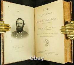 1866 1stED Life Of Gen. Stonewall Jackson Civil War CSA Illustrated leather Rare