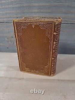 1866 HOLY BIBLE antique CIVIL WAR ERA leather AMERICAN BIBLE SOCIETY old