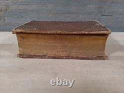 1866 HOLY BIBLE antique CIVIL WAR ERA leather AMERICAN BIBLE SOCIETY old