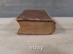 1866 HOLY BIBLE antique CIVIL WAR ERA leather AMERICAN BIBLE SOCIETY old