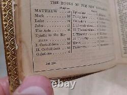 1866 HOLY BIBLE antique CIVIL WAR ERA leather AMERICAN BIBLE SOCIETY old