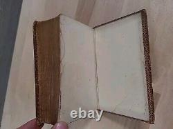 1866 HOLY BIBLE antique CIVIL WAR ERA leather AMERICAN BIBLE SOCIETY old