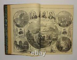 1866 Harpers Weekly Bound Vol X, RARE EARLY BASEBALL, Santa Civil War Lincoln VG