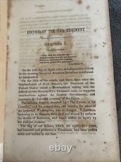 1866 Record of the 114th Regiment, N. Y. S. V. Civil War Unit History 1st Edition