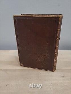 1868 HOLY BIBLE antique POST CIVIL WAR leather AMERICAN BIBLE SOCIETY old