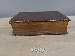 1868 HOLY BIBLE antique POST CIVIL WAR leather AMERICAN BIBLE SOCIETY old