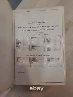 1868 HOLY BIBLE antique POST CIVIL WAR leather AMERICAN BIBLE SOCIETY old