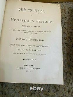 1870s OUR COUNTRY by Lossing, 500+ Illust, Revolutionary & Civil War, US History