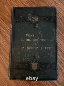 1874 Jones PERSONAL REMINISCENCES OF GEN ROBERT E LEE Civil War Rare Collectible