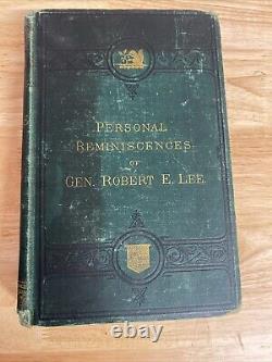 1874 Jones PERSONAL REMINISCENCES OF GEN ROBERT E LEE Civil War Rare Collectible