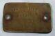 1875 Oswego New York Mark C. Fish Soldier Brass Civil War Name Plate Military Ny