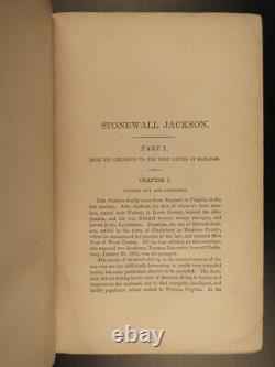 1876 1st ed Stonewall Jackson American CIVIL WAR Confederate General Battle CSA