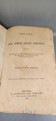 1878 Confederate 1ed Life of General Albert Sidney Johnston US CIVIL WAR Texas