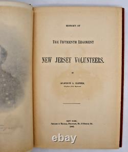 1883 Civil War Fifteenth Regiment New Jersey Volunteers History HC 1st Ed. 388pg