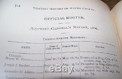 1884 Antique CIVIL War Military History Wayne County Ny Palmyra Sodus Newark