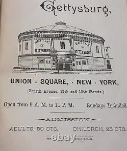 1884 GETTYSBURG BATTLE Civil War New York City 36p program brochure CYCLORAMA NY