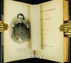 1885 1stED Personal Memoirs of U. S. Grant Civil War Abraham Lincoln Leather