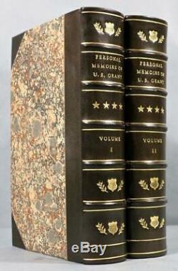1885 1stED Personal Memoirs of U. S. Grant Civil War Fine Leather Binding