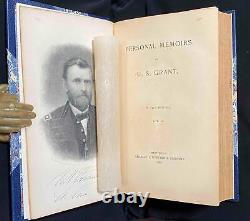 1885 1stED Personal Memoirs of U. S. Grant Civil War Fine Leather Bindings Rare