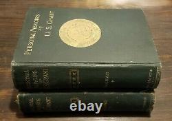 1885-86 Personal Memoirs U S Grant Ulysses 2 Vol Illustrated Civil War Maps 1st