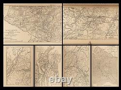 1885 General Ulysses S. Grant 1ed Civil War Memoirs of Union MAPS 2v LEATHER