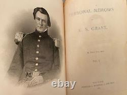 1885 Personal Memoirs Of General Ulysses Grant, Union Army CIVIL War, Vol 1
