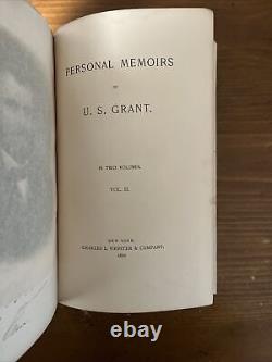 1885 Personal Memoirs Of U. S. Grant