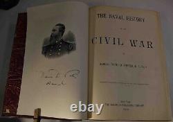 1886 NAVAL HISTORY OF THE CIVIL WAR Admiral David Porter FINE 3/4 leather