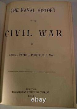 1886 NAVAL HISTORY OF THE CIVIL WAR Admiral David Porter FINE 3/4 leather