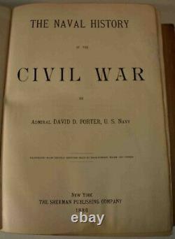 1886 NAVAL HISTORY OF THE CIVIL WAR Admiral David Porter Restored Leather VG