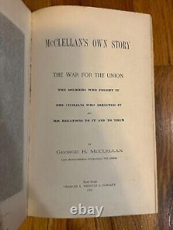 1887 Civil War General McClellan Own Story 1st ed Union General Lincoln Slavery