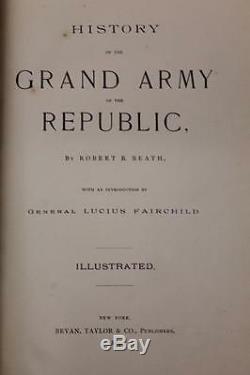 1889 History Of The Grand Army Of The Republic CIVIL War Lincoln Illustrated Vg+
