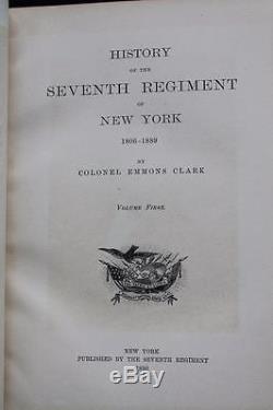 1890 1stED History of the Seventh Regiment of New York CIVIL WAR Color Plates NF